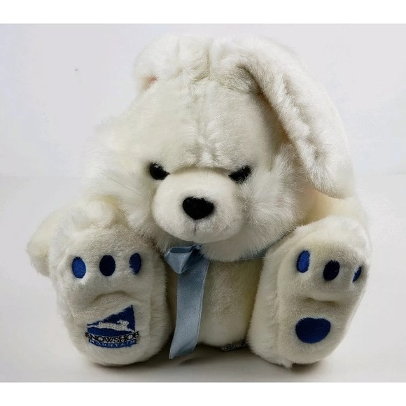 SnowShoe Accessories - SnowShoe  White Bunny Rabbit  Animal Plush  8.5"